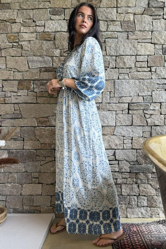Zaida Smock Dress Denim